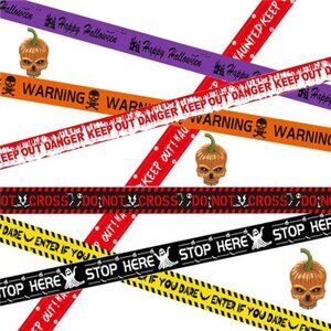 Halloween Decorations, Halloween Decor Outdoor Caution Tape Sign, 157 ft 7 kinds